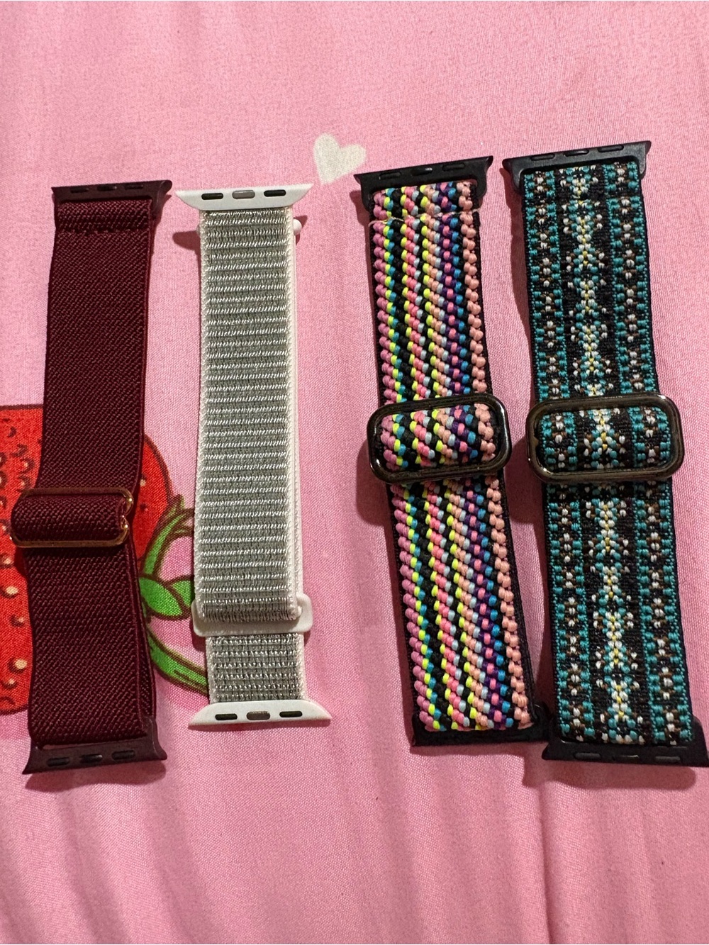 Assorted Replacement Watch Bands in Burgundy, Silver, Multicolor, Turquoise